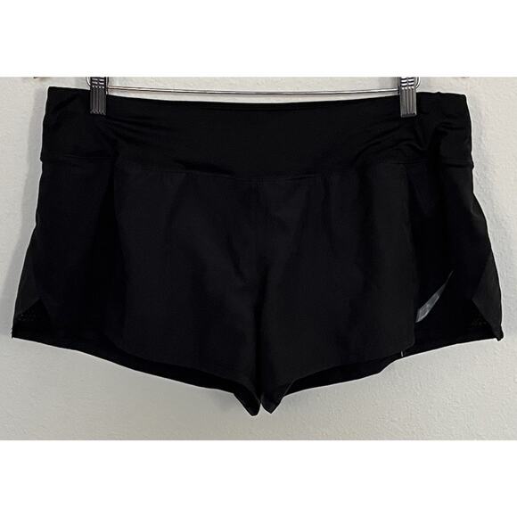Nike JUST DO IT BLACK Dri-Fit Women’s Running Shorts Sz XL With Liner AT4215-010 - Picture 1 of 9